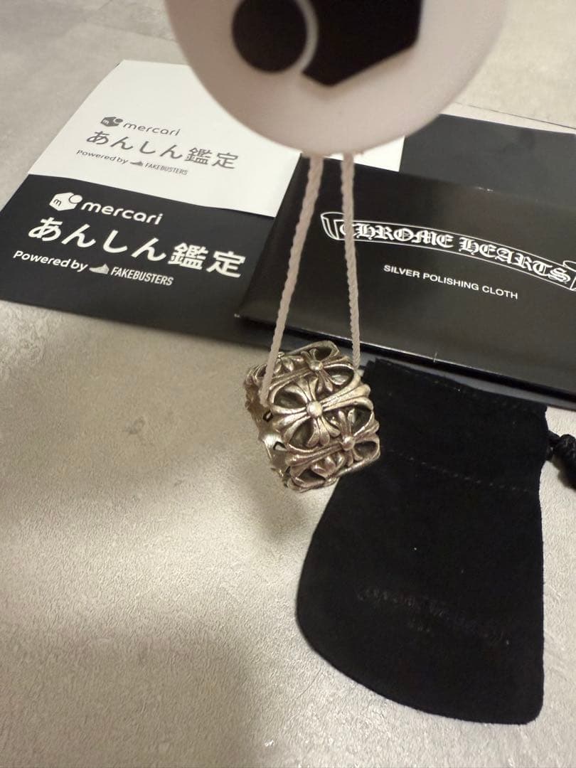 確実正規品　クロムハーツ　セメタリークロス　リング　16号
