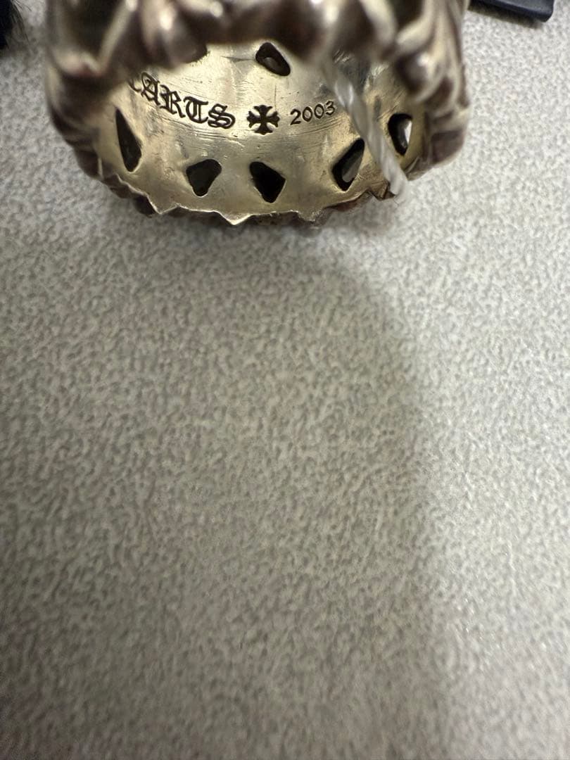 確実正規品　クロムハーツ　セメタリークロス　リング　16号