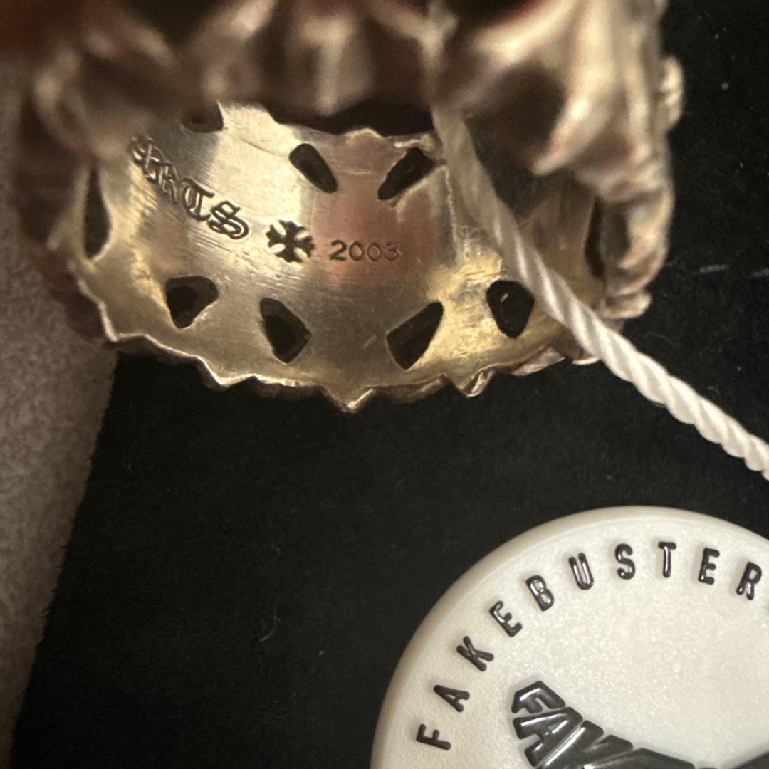 確実正規品　クロムハーツ　セメタリークロス　リング　16号