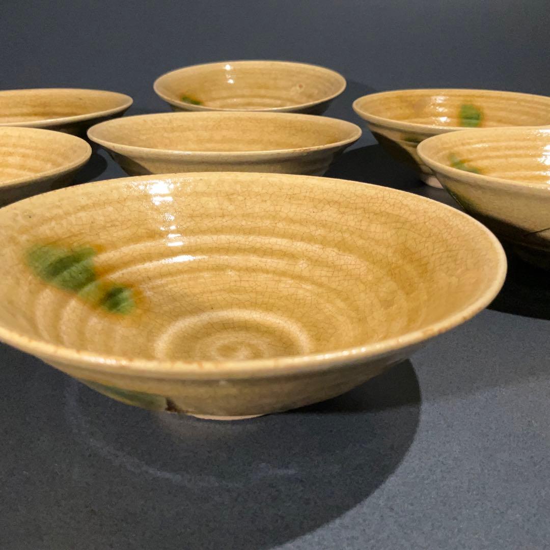 茶道具】数茶碗20客 黄瀬戸平茶碗 竹仙 R1114お11 - winetouritalia.com