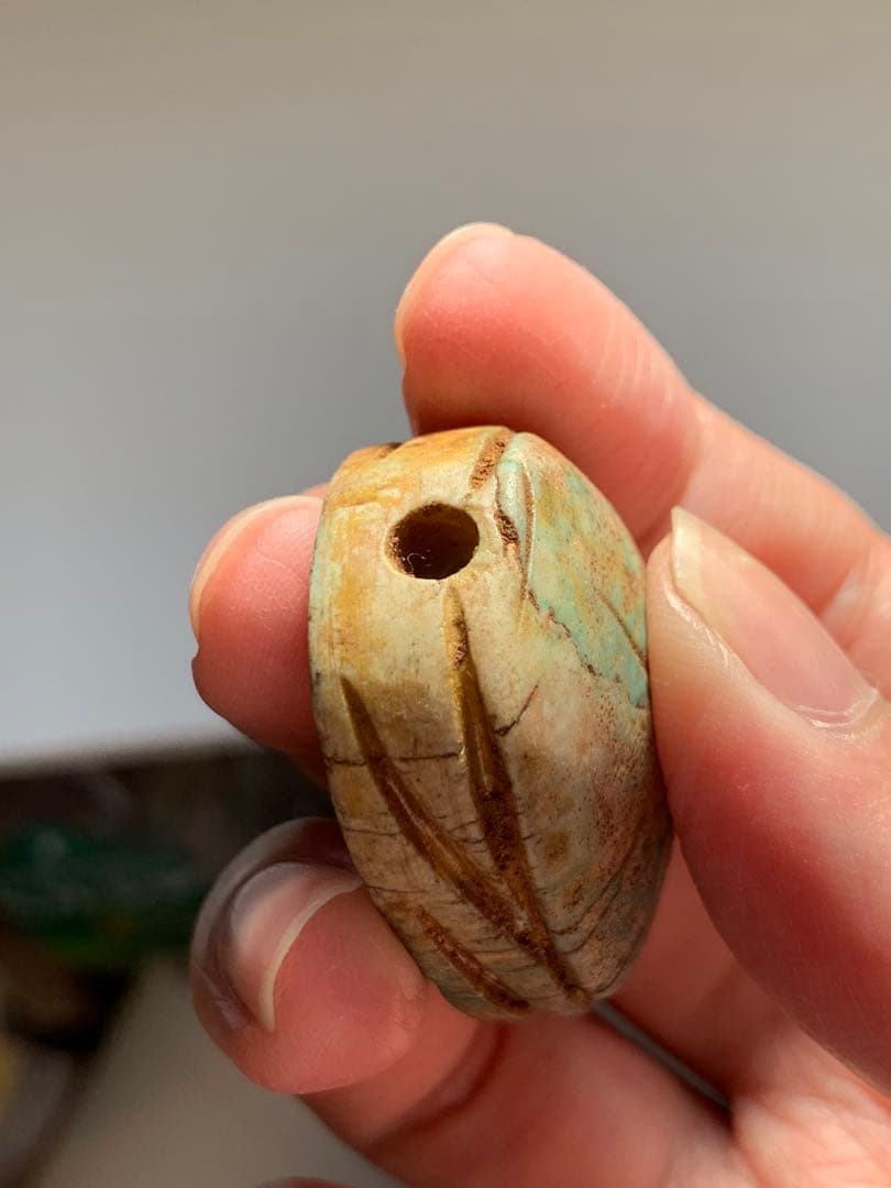 古代エジプト副葬品ファイアンスガンダーラウシャブティ出土スカラベ印章