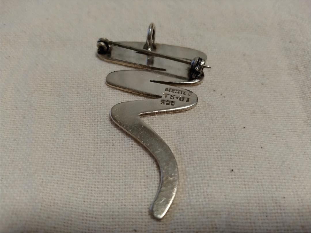vintage mexico silver ジグザグブローチ｜vintage mexico silver