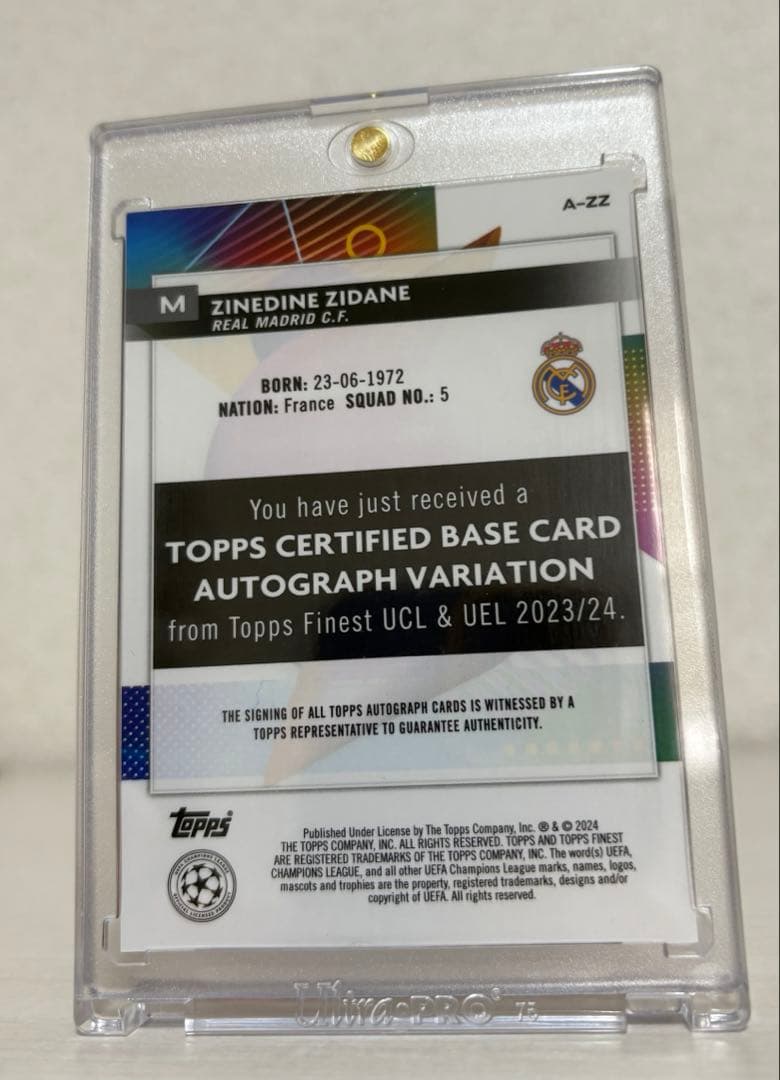 世界25枚限定】topps ジネディーヌ・ジダン ZIDANE 直筆サイン - メルカリ