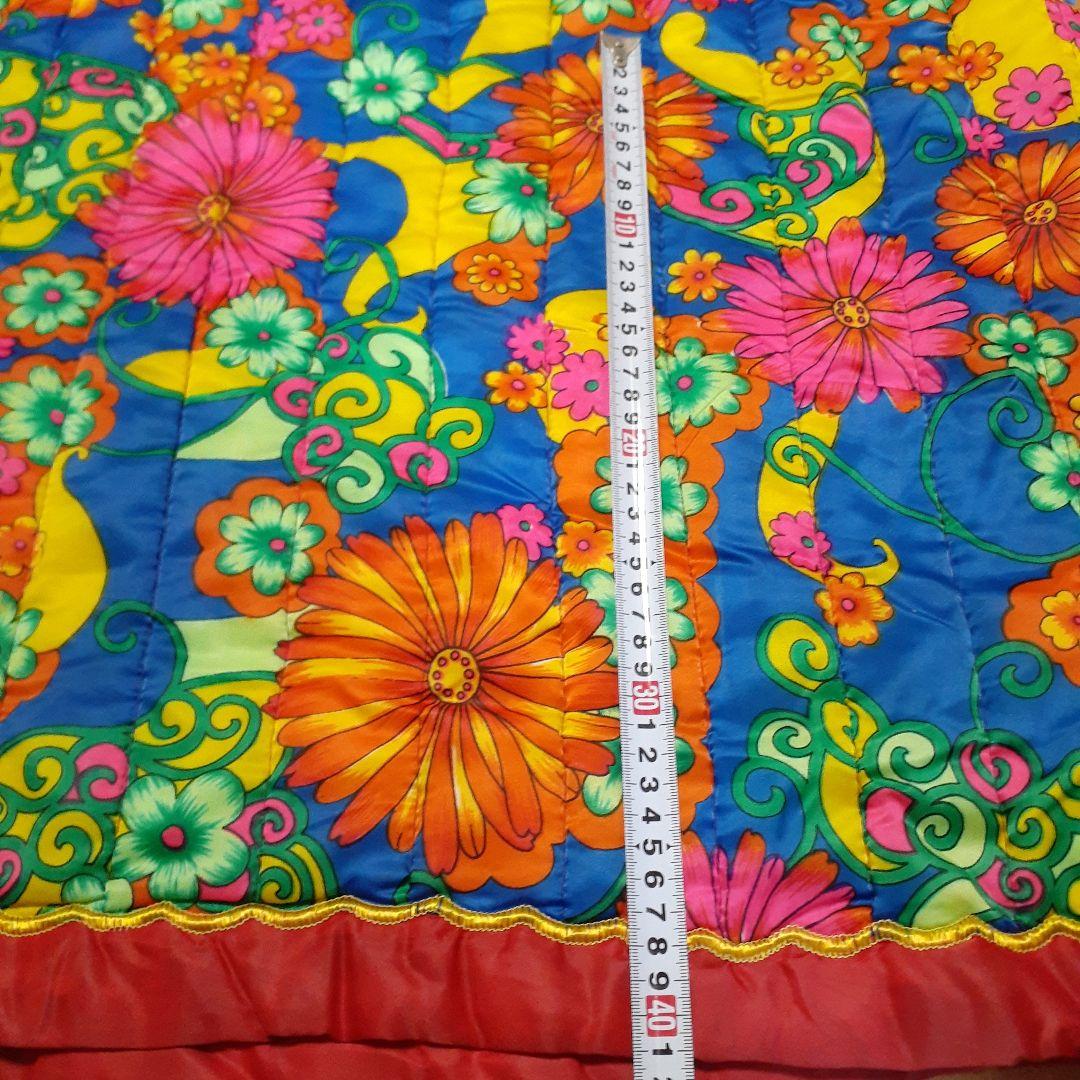 レア‼️ビンテージ レトロポップ 花柄&蝶々 リバーシブル こたつかけ