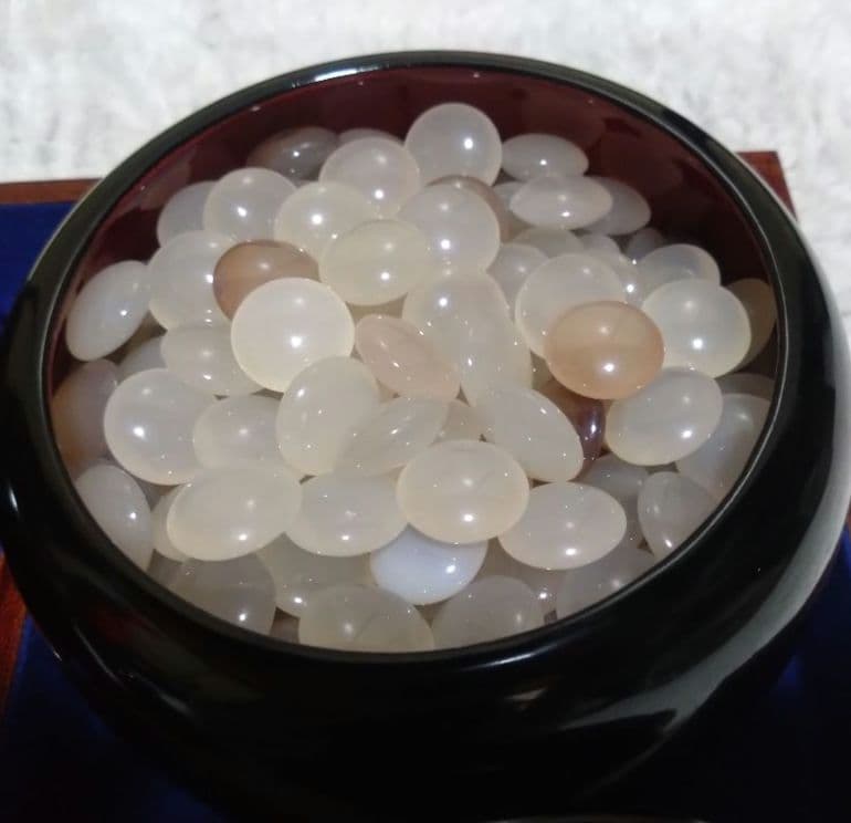 【希少極上】高級瑪瑙　碁石　未使用品/特注漆塗り碁笥/欅碁笥ケース付