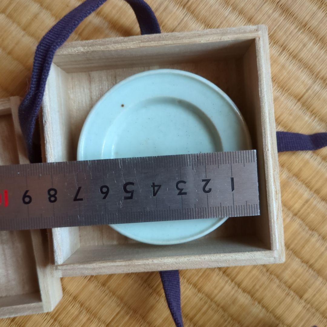 白磁皿 木箱付き 直径約10cm 骨董品 李朝初期 白磁 折縁