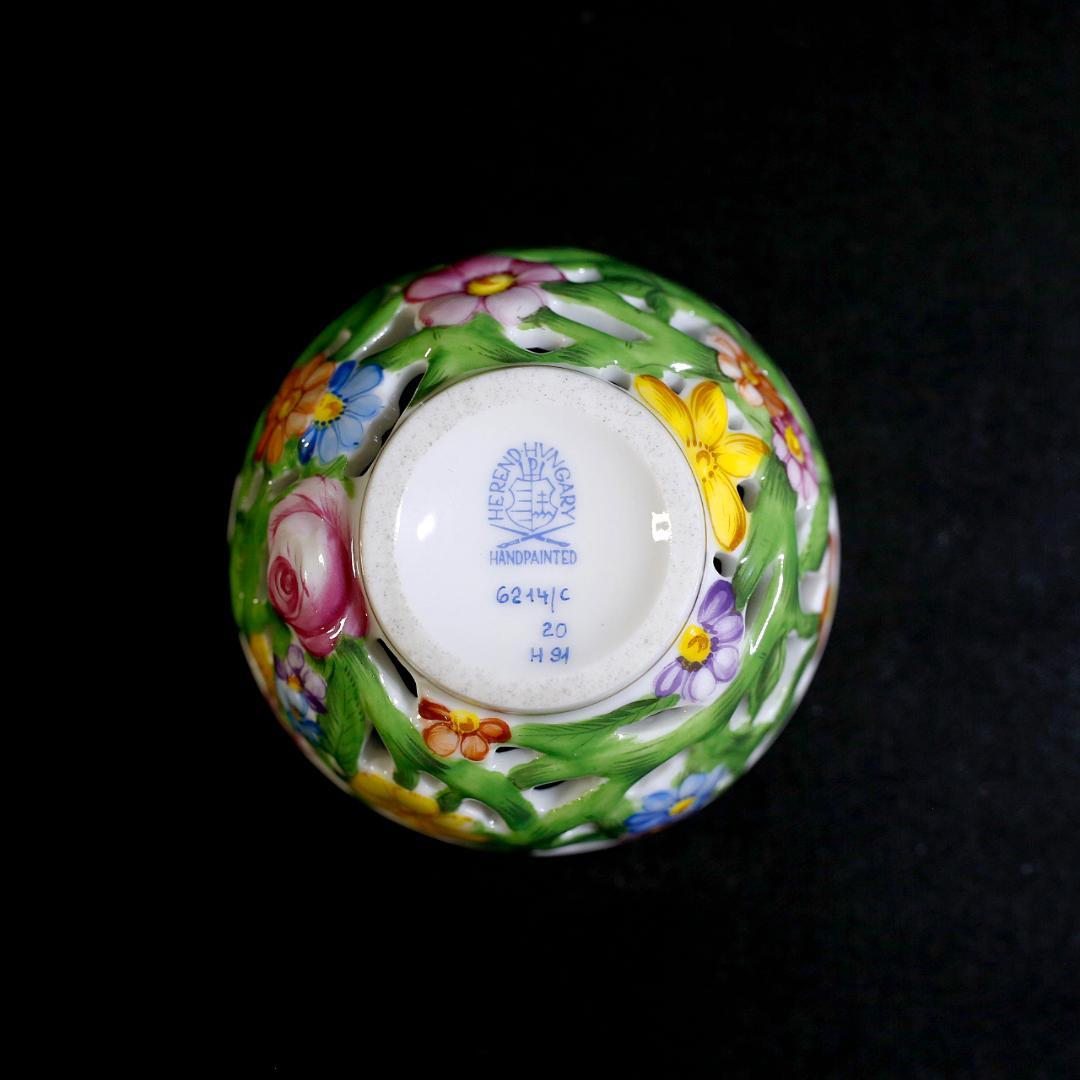 ヘレンド ボンボニール 金彩 透かし オープンワーク