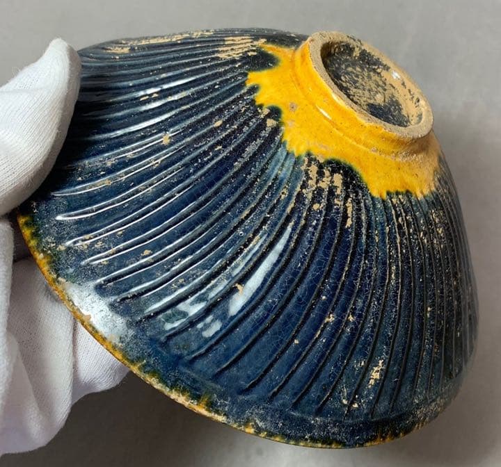 中国 三彩鳥図平碗 f2220714