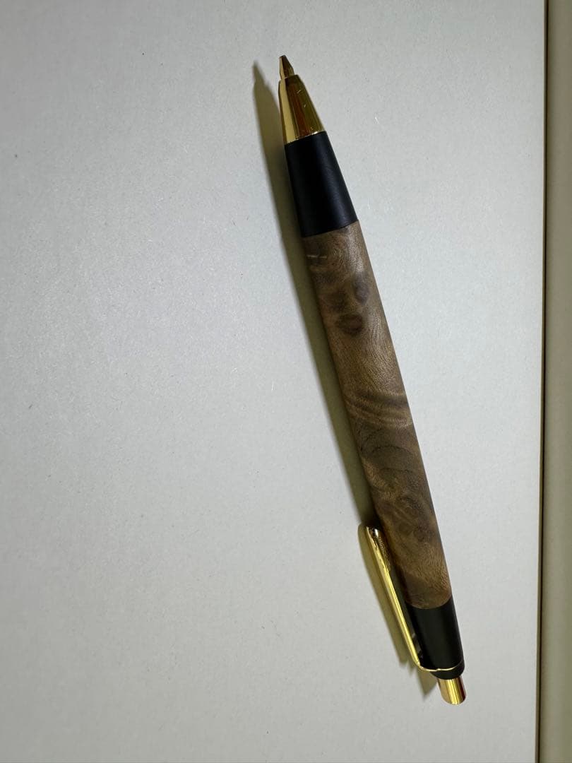 野原工芸旧型シャープペンシルマーブルウッド固定式口金