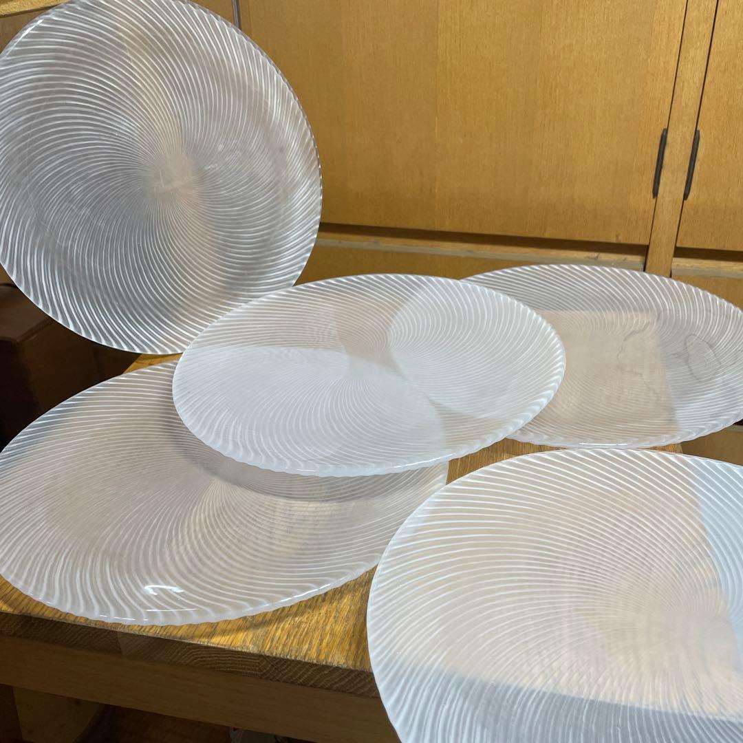 魯山人　黄瀬戸鉢　坂田甚内　ガラス皿５枚　箱なし