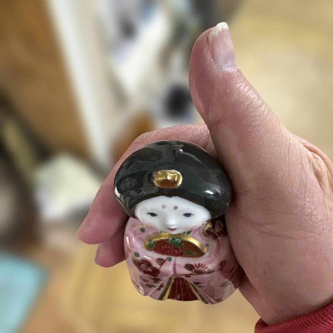 か*こ様 【銀座 和光 WAKO】陶びな 雛人形 桐箱・台座付 親王飾り 陶器製