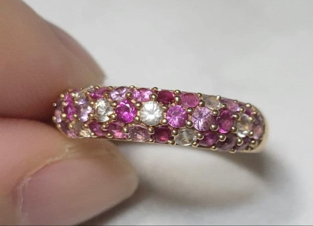 K18 サファイアリング 13号