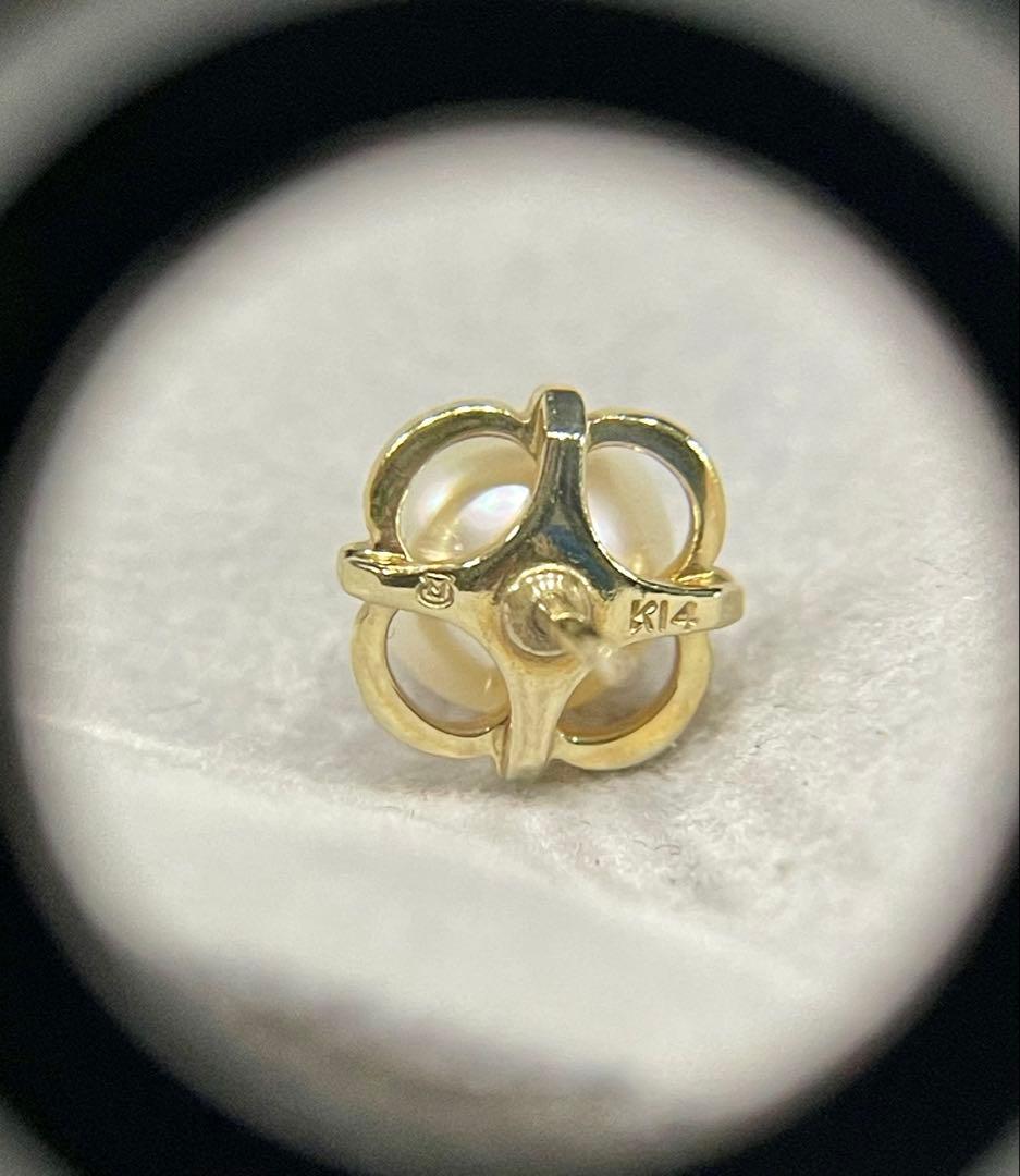 ヴィンテージ ミキモト アコヤパール ピンブローチ タイタック M K14 刻印