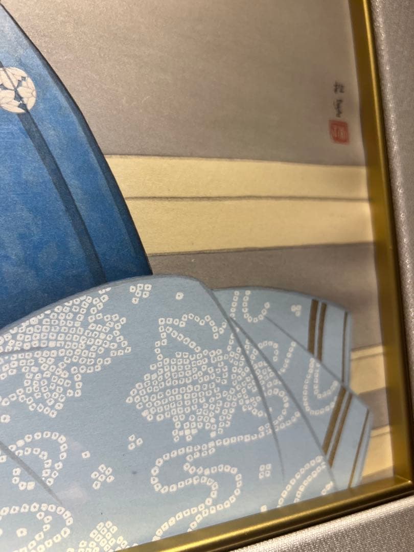 他の方発送×上村松園【待月】木版画 限定350