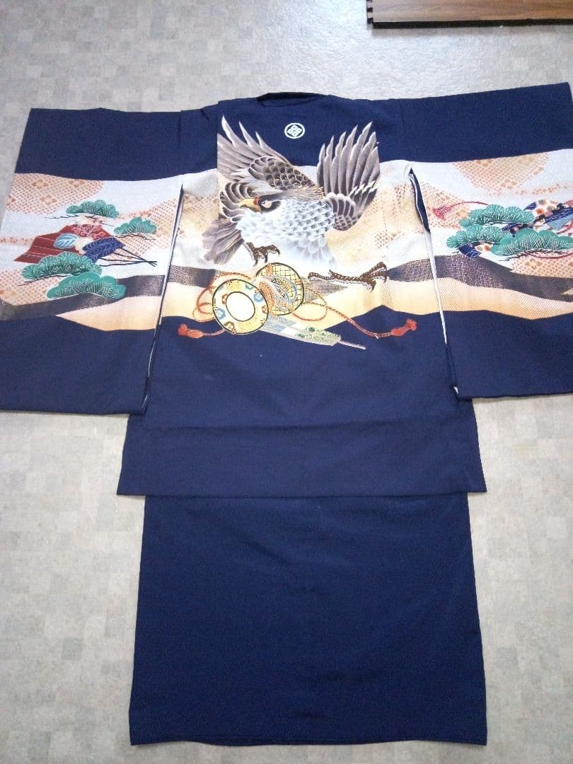 【七五三男の子5歳用】羽織ワンタッチ袴セット