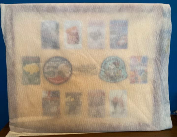 ピーナッツ50周年記念／スヌーピーテレカ&記念ワッペン額装セット【ガラス無し】