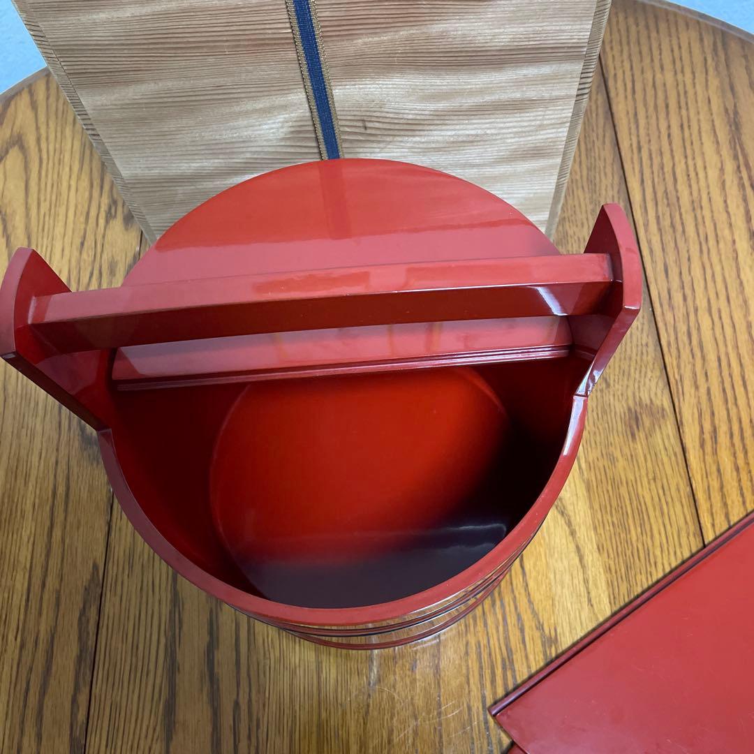 お値下げしました‼️ 茶道具　手桶水指　朱塗