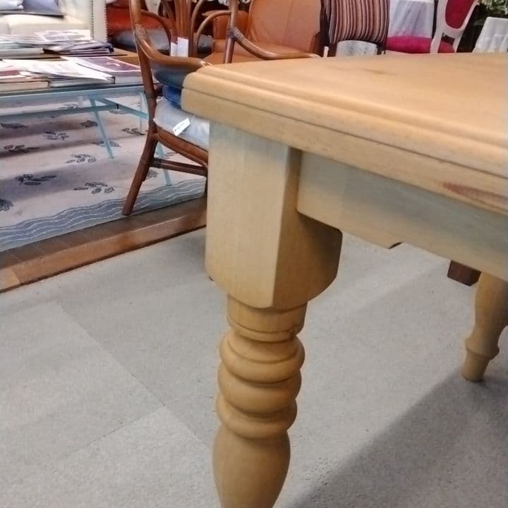 カントリーダイニングテーブル　栗脚 栗棒 ラバーウッド 無垢 展示品特価