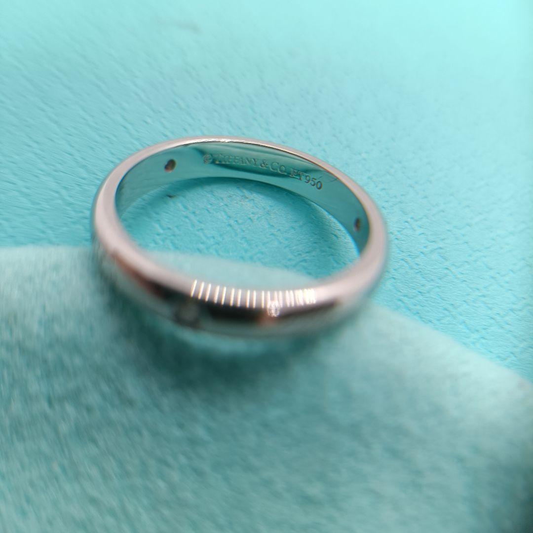 極美品✨️ティファニー　リング　7.5号　ダイヤ　3石　PT950　プラチナ