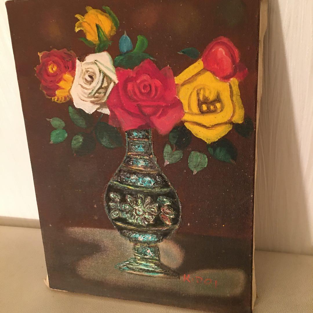 油絵手描き4号カンバス