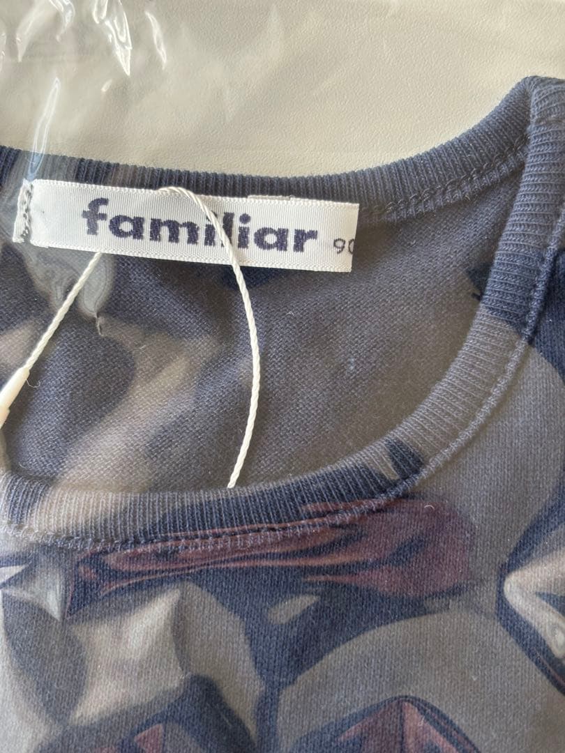 新品 タグ付き familiar ネイビー チュニック サイズ90