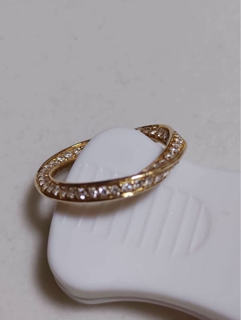 スタージュエリー　フォーエバーループ　フルダイヤモンド　K18イエローゴールド