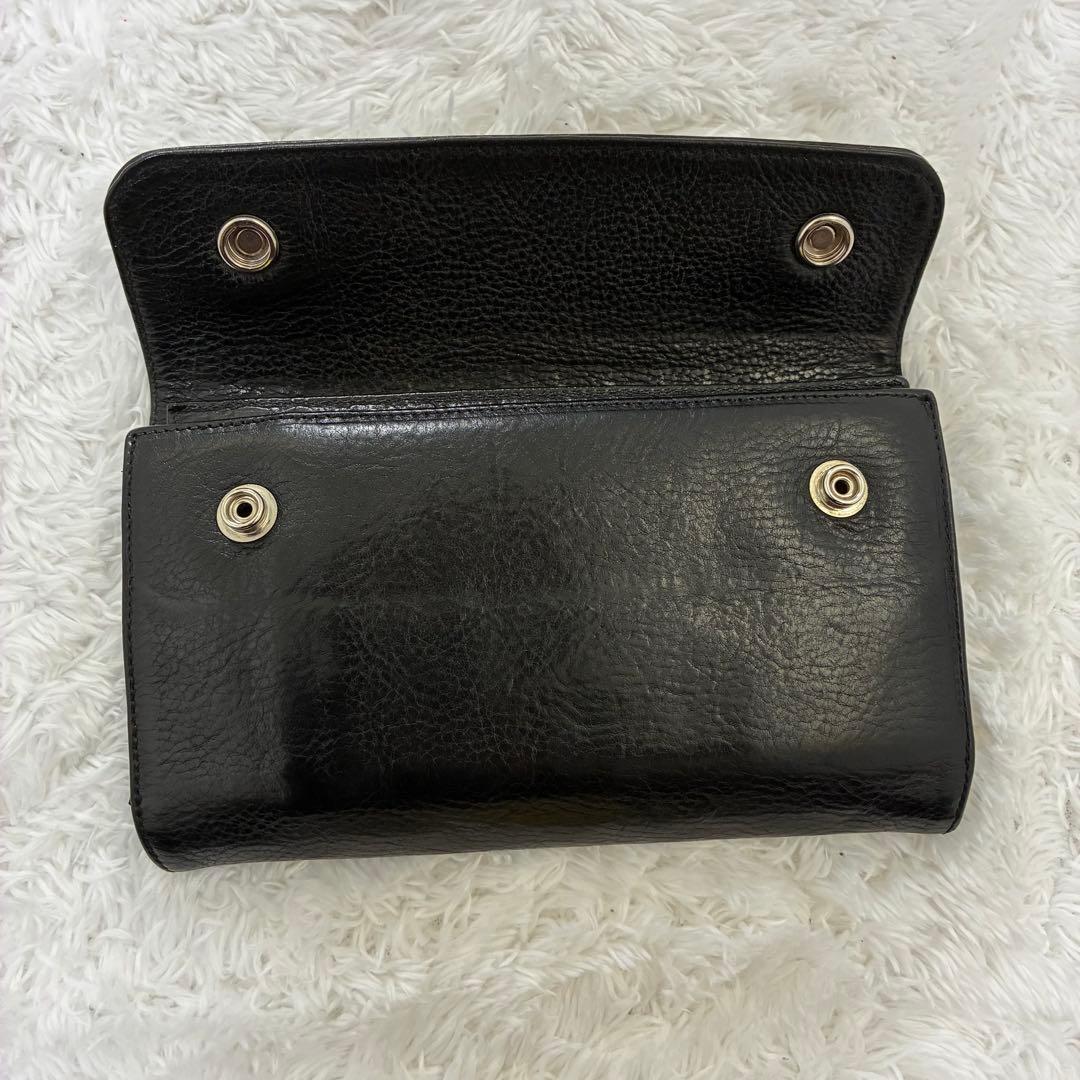 【専用】CHROME HEARTSクロムハーツ ウェーブウォレットブラックレザー