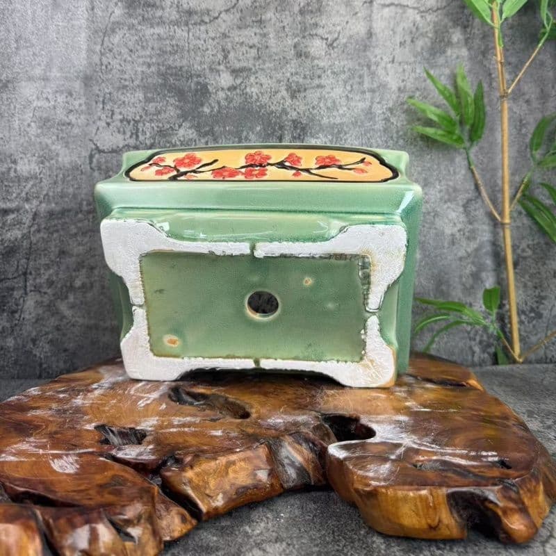 レリーフ彩花鉢 盆栽鉢 磁鉢山野草鉢 多肉植物 植木鉢 小品大品盆栽鉢陶器鉢置物