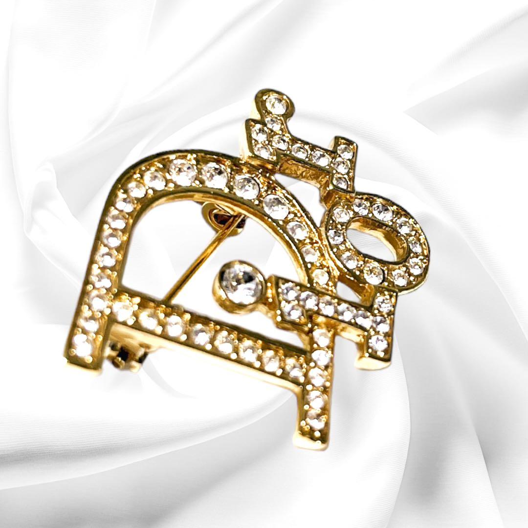 美品】ヴィンテージ ディオール エンブレム ブローチ コサージュ ロゴ