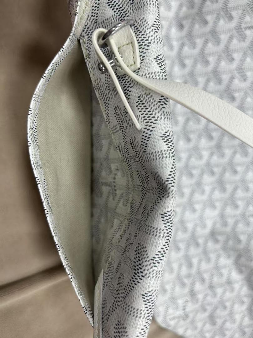 GOYARD PM ホワイト レディース PVC レザー トート