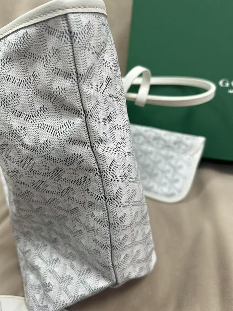 GOYARD PM ホワイト レディース PVC レザー トート