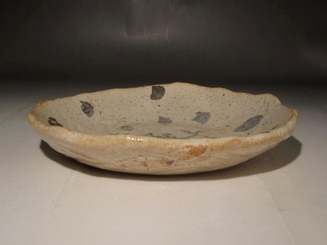 北大路魯山人　織部蟹絵丸向付　味わい深い作品　s302