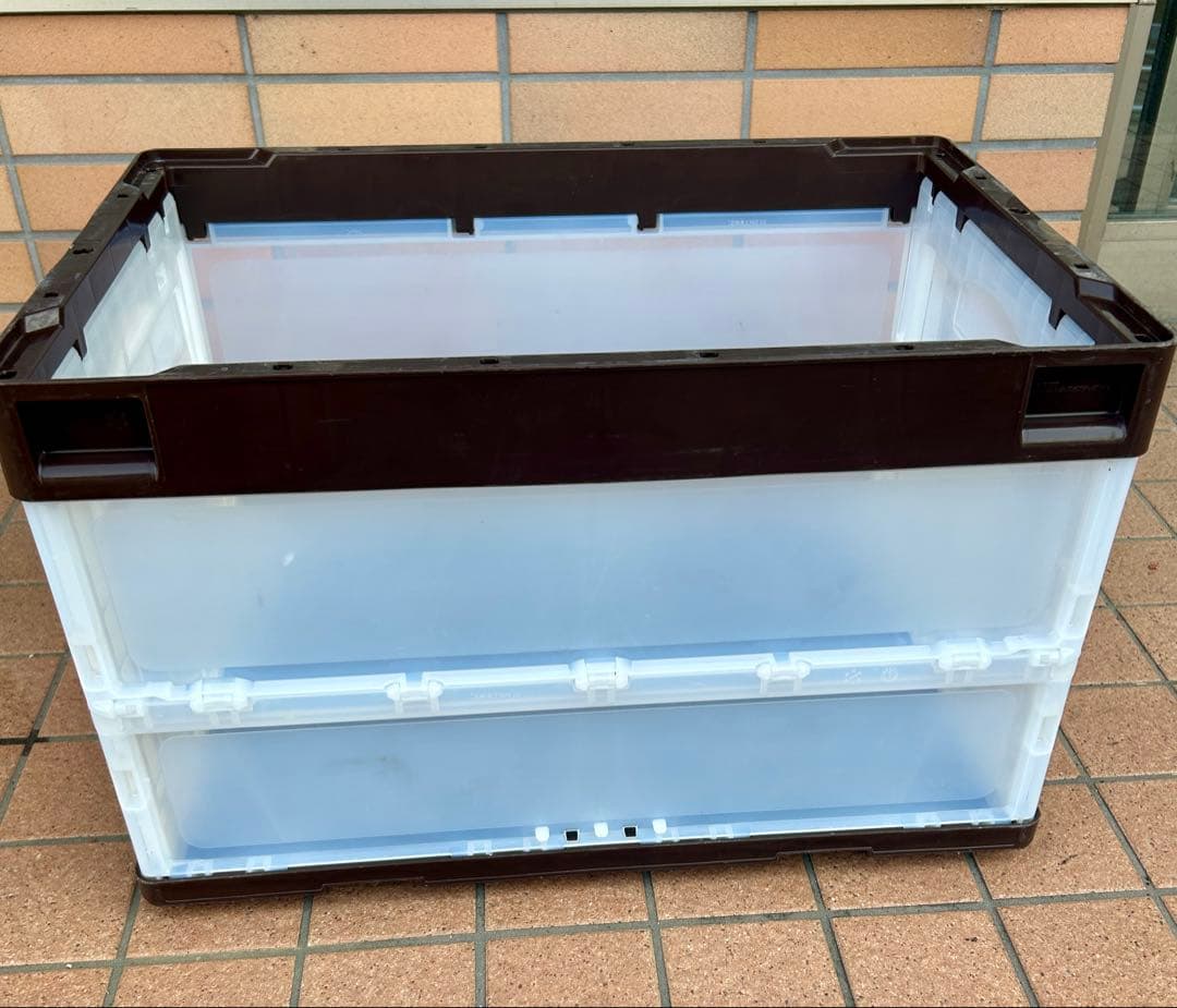 アスクル 折りたたみコンテナ 現場のチカラ ブラウン 20個セット