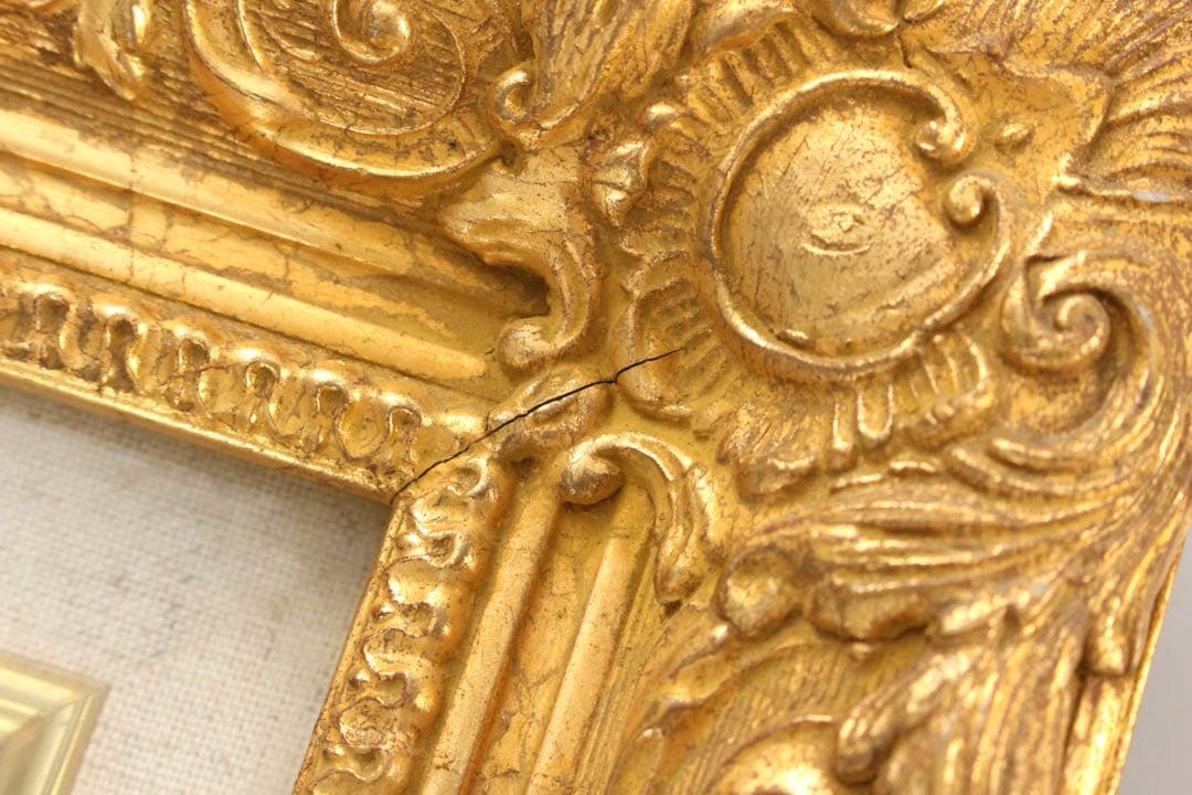 No5301 額装　黒田保「モン・サン・ミッシェル」　油彩画　F10号　送料無料