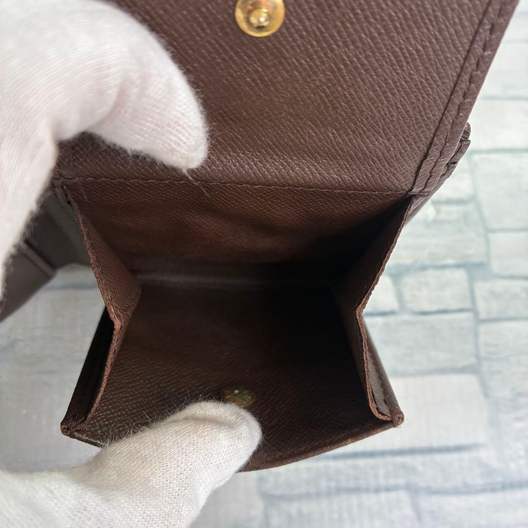 極美品 55LOUIS VUITTON ルイヴィトン ダミエ 二つ折り財布 g4