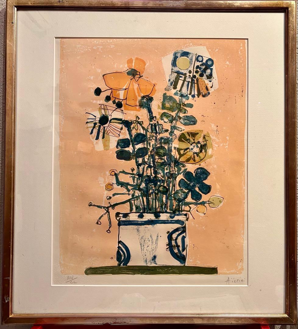 アイズピリ「ベージュ背景の花束」リトグラフ - メルカリ