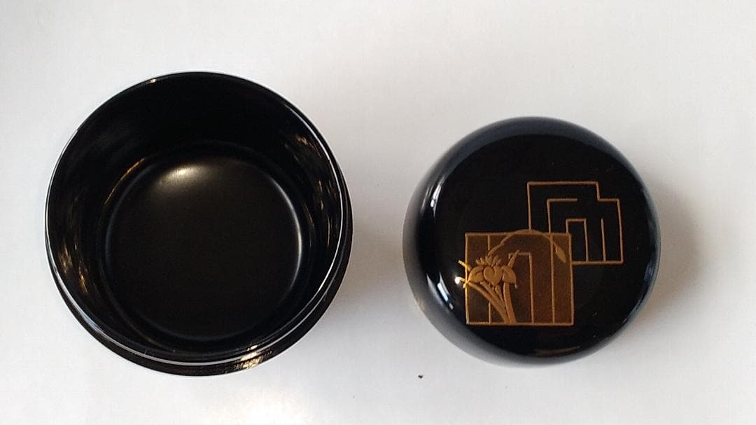 中村宗悦 作 源氏香図 中棗 共箱 共布 漆器 漆芸 抹茶 茶道具