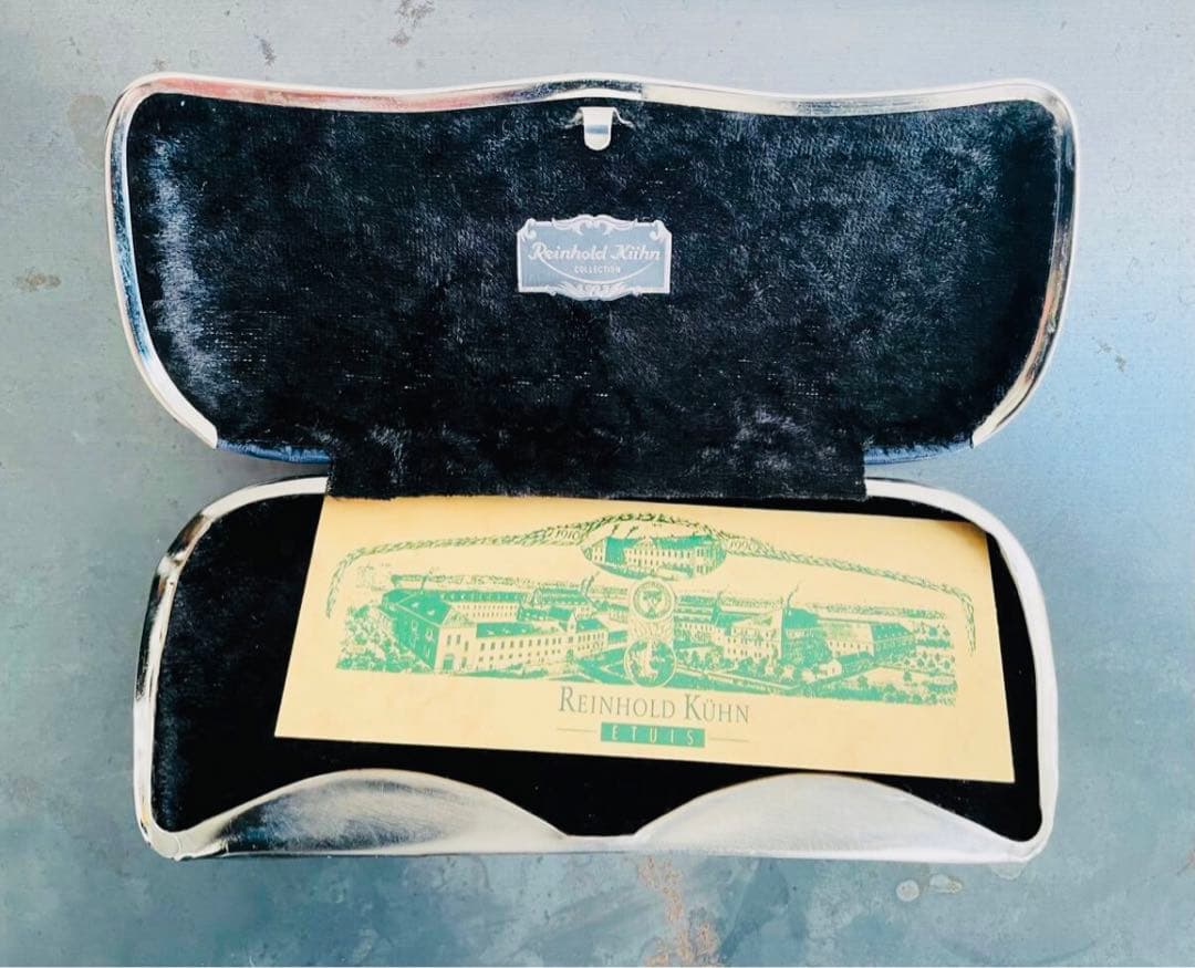 希少 Reinhold Kuhn ラインホルトキューン メガネケース レザー