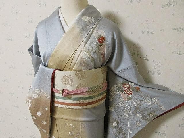 訪問着 フルセット 茶屋辻 友禅 せせらぎ 躾糸付き 着物 Q5