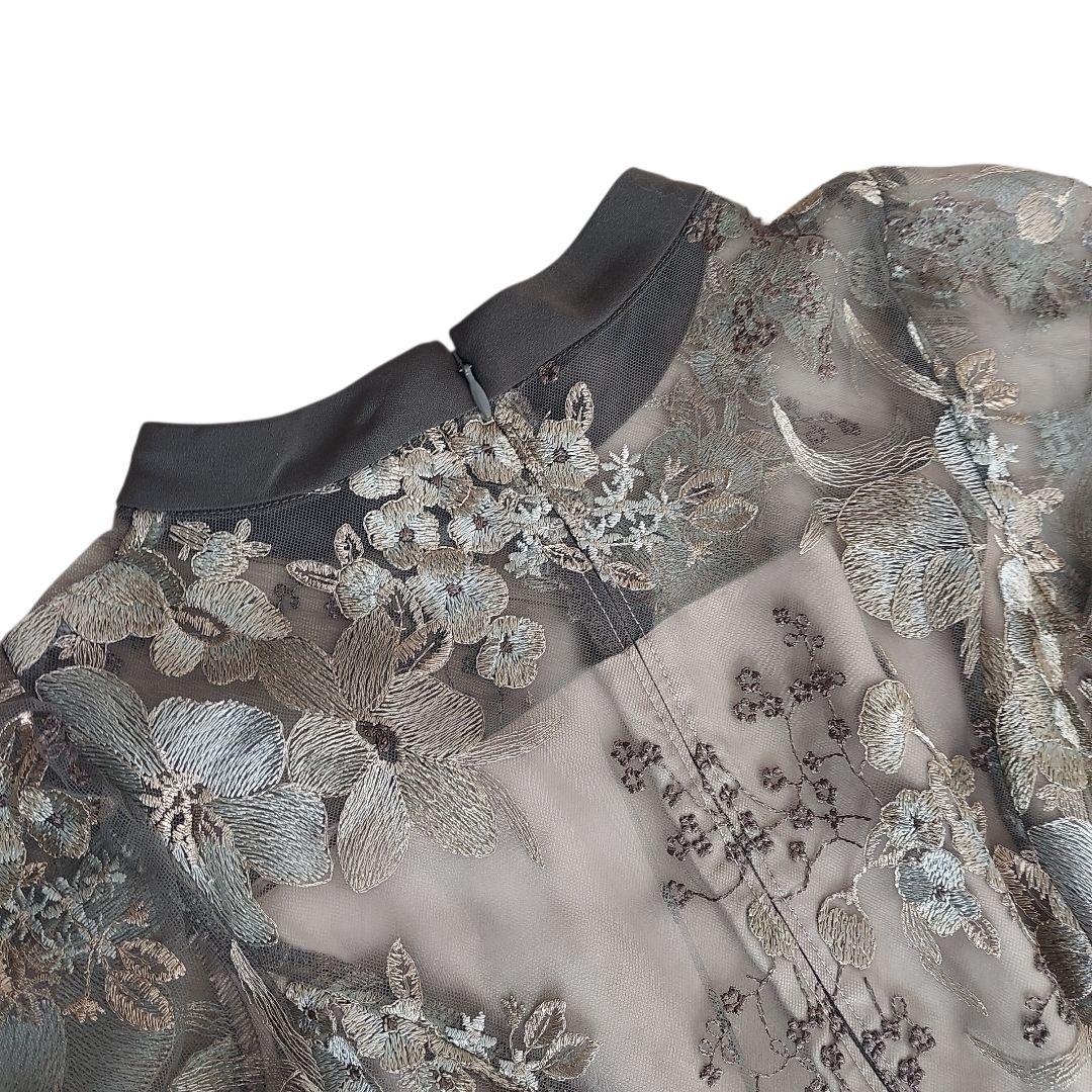 美品✨Kana シック フラワー刺繍 パーティー ドレス 結婚式 オケージョン