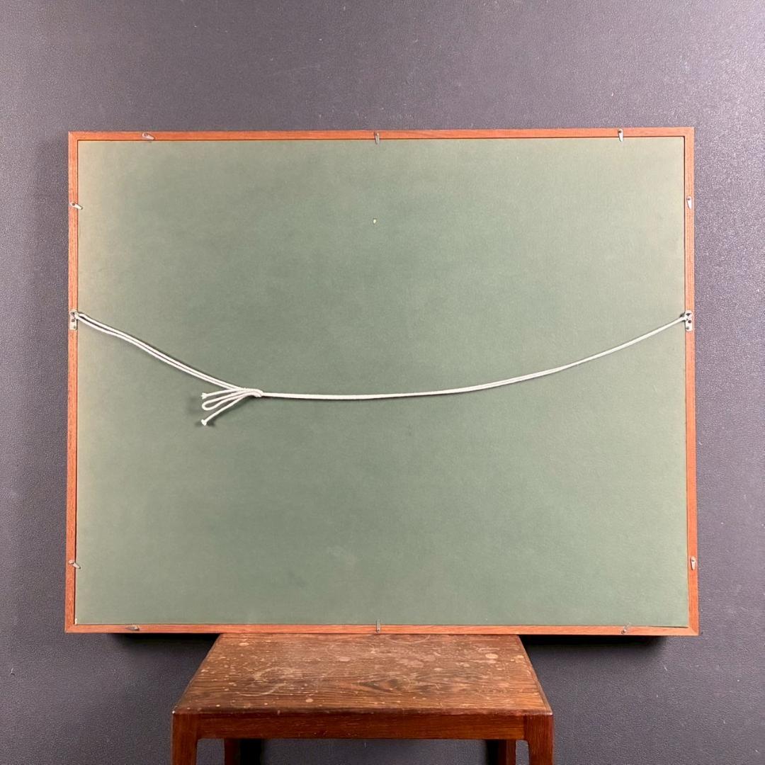 アントニ・クラーベ「枯葉の静物」大作 リトグラフ 直筆サイン入 額縁入 抽象画