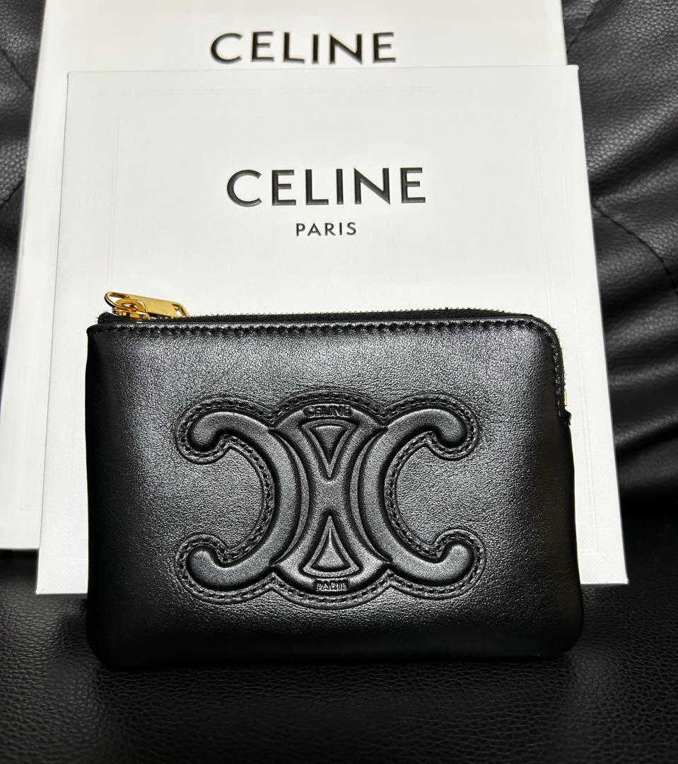 美品　セリーヌ　キーリングケース　カードケース　トリオンフ　ブラック