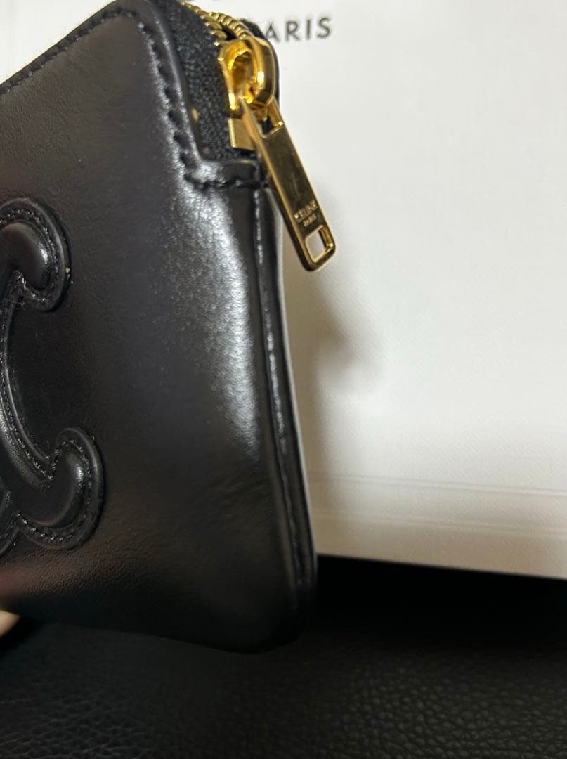 美品　セリーヌ　キーリングケース　カードケース　トリオンフ　ブラック