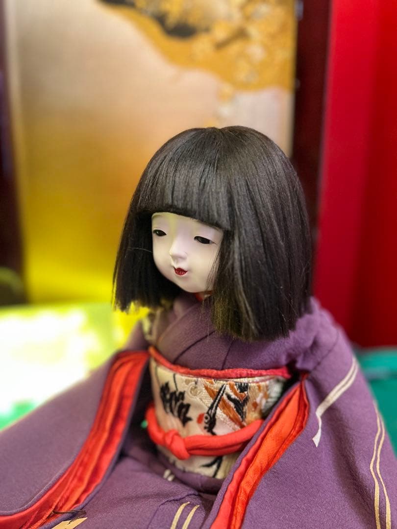 市松人形 久楽朋ペア赤と黒