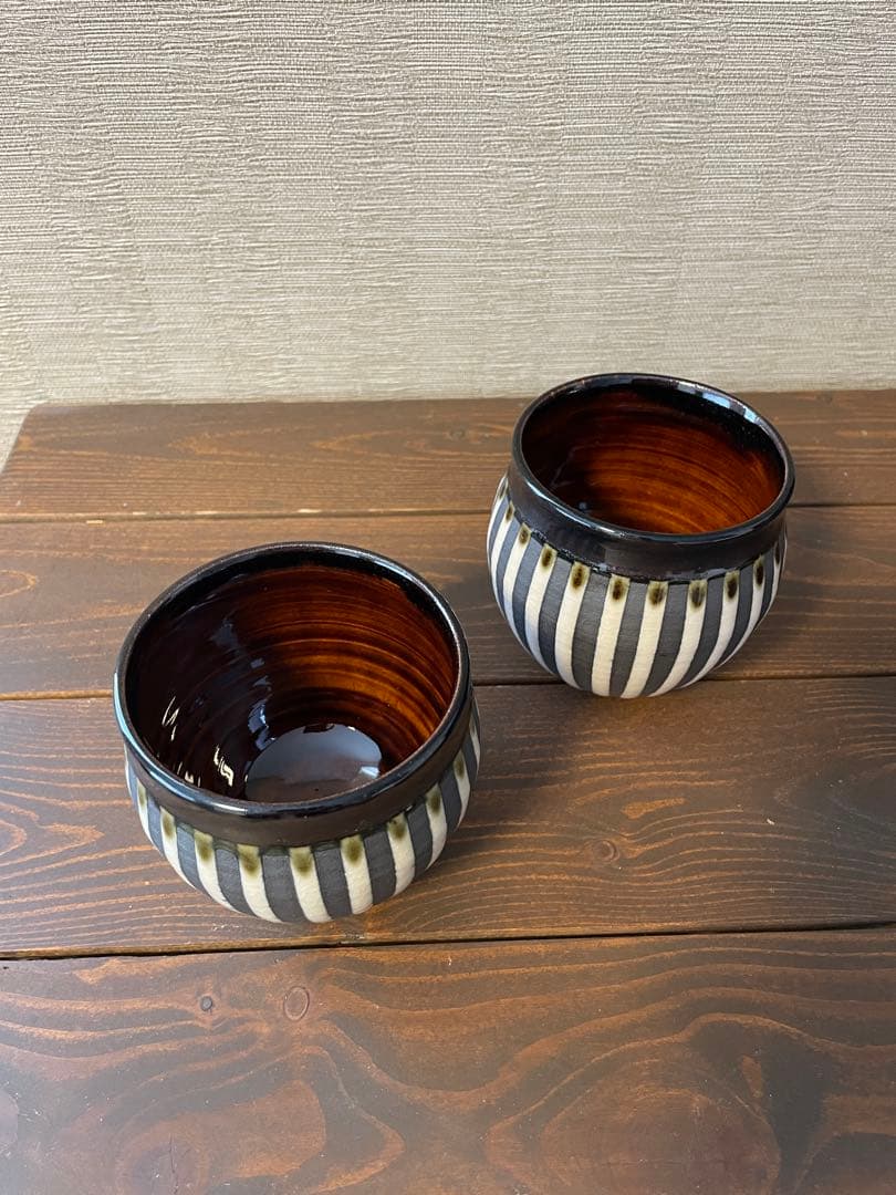 吉野瞬 カフェオレボウル 陶芸 2点