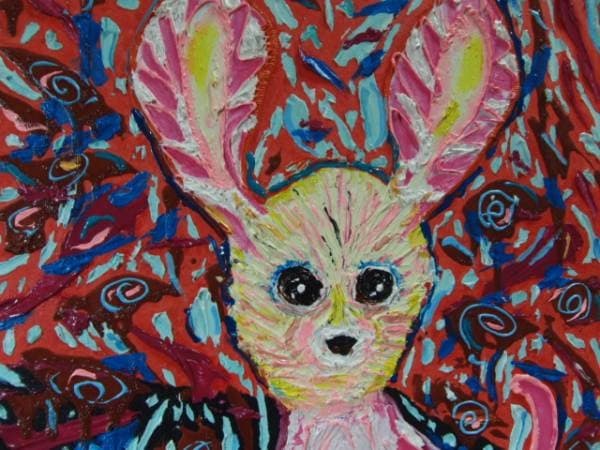 TOMOYUKI・友之、「スペース・宇宙犬」、証明書付、額付、絵画 油絵 油彩画