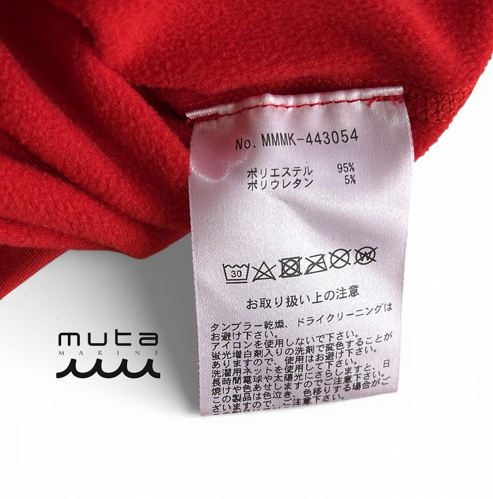 新品同様 mutaムータ ゴルフ 裏起毛 袖ロゴストレッチ プルオーバーパーカー