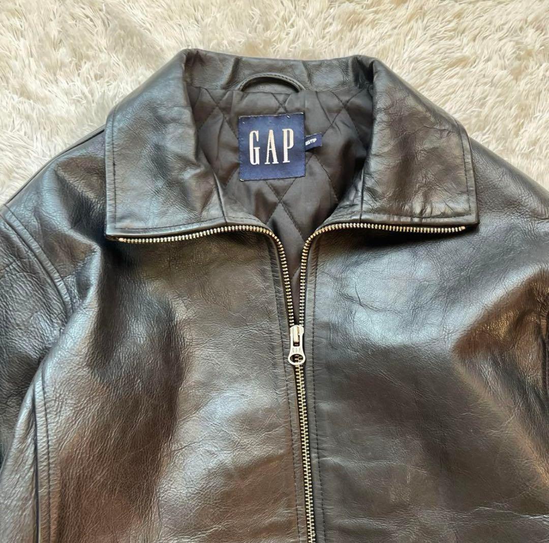 00's archive old gap leather jacket