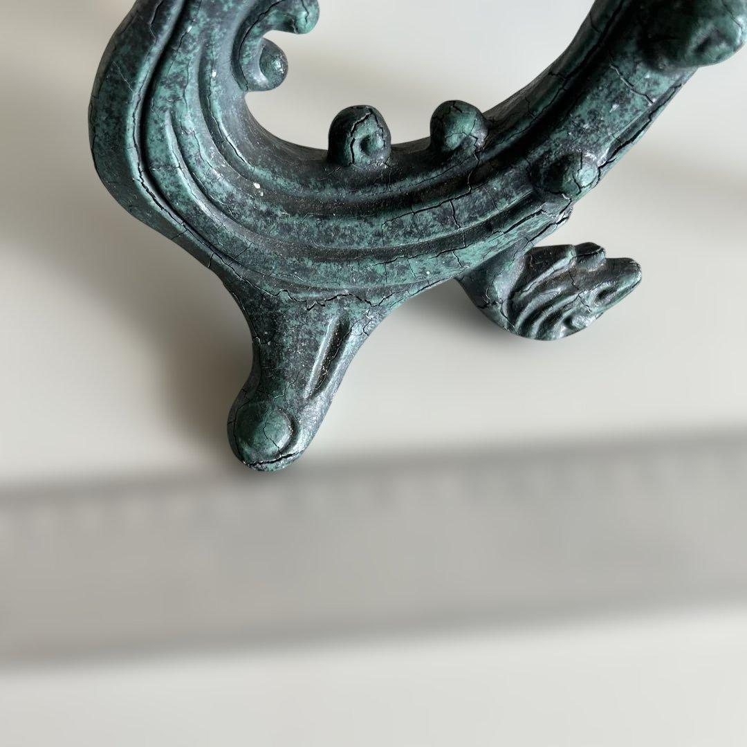 中国 古美術 鋳物 金属工芸 華龍 置物 龍置物 竜置物