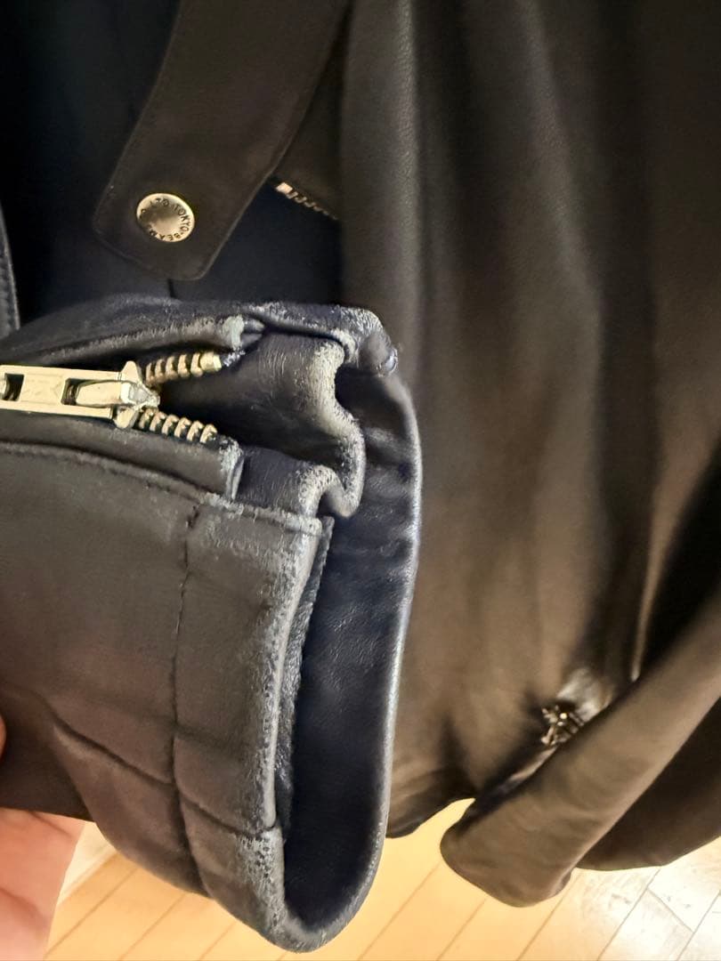 BEAMS シングルライダースジャケット XL ダークブルー Amazon